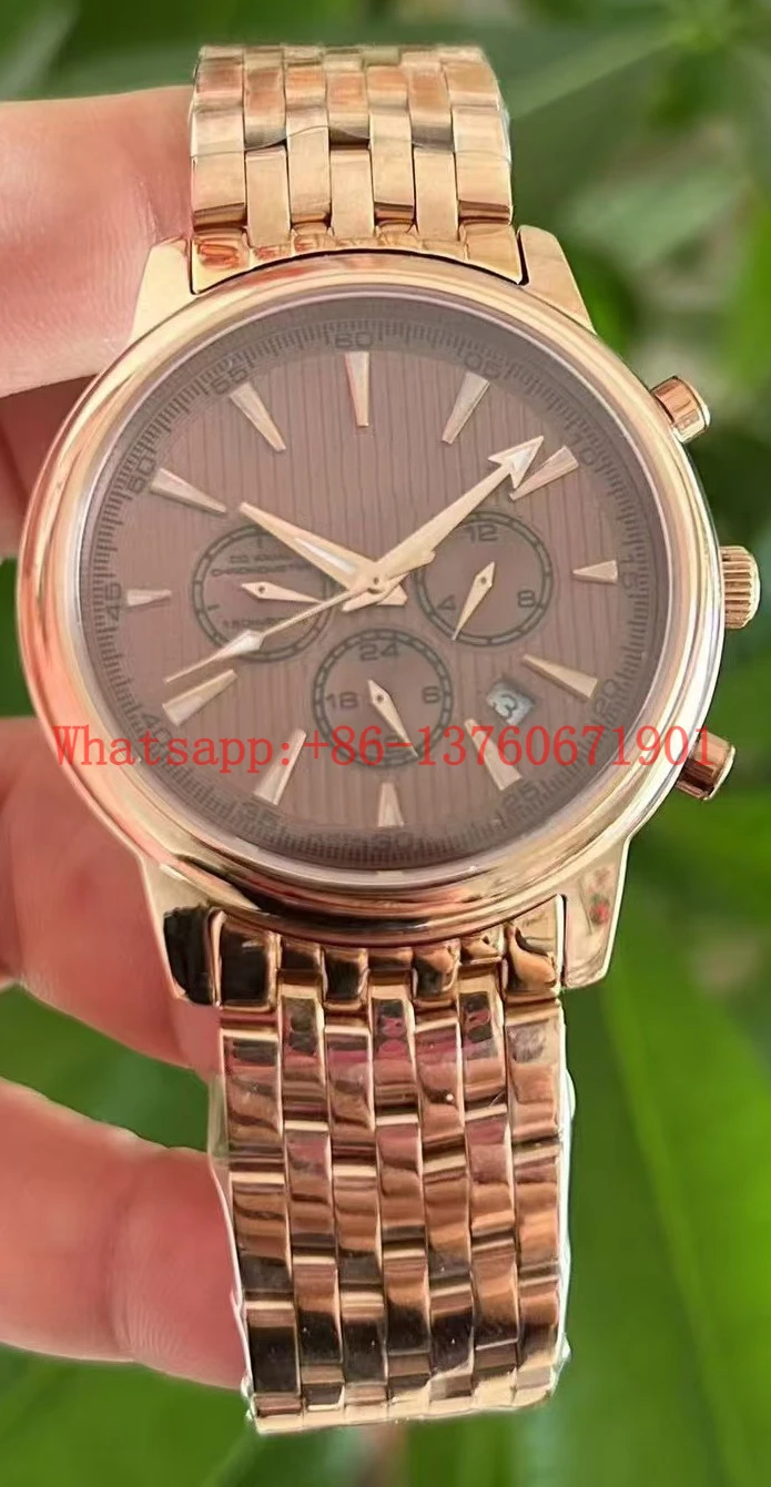 Luxo novo relógio mecânico masculino relógios automáticos aço inoxidável rosa ouro preto branco moda relógio de pulso 42mm