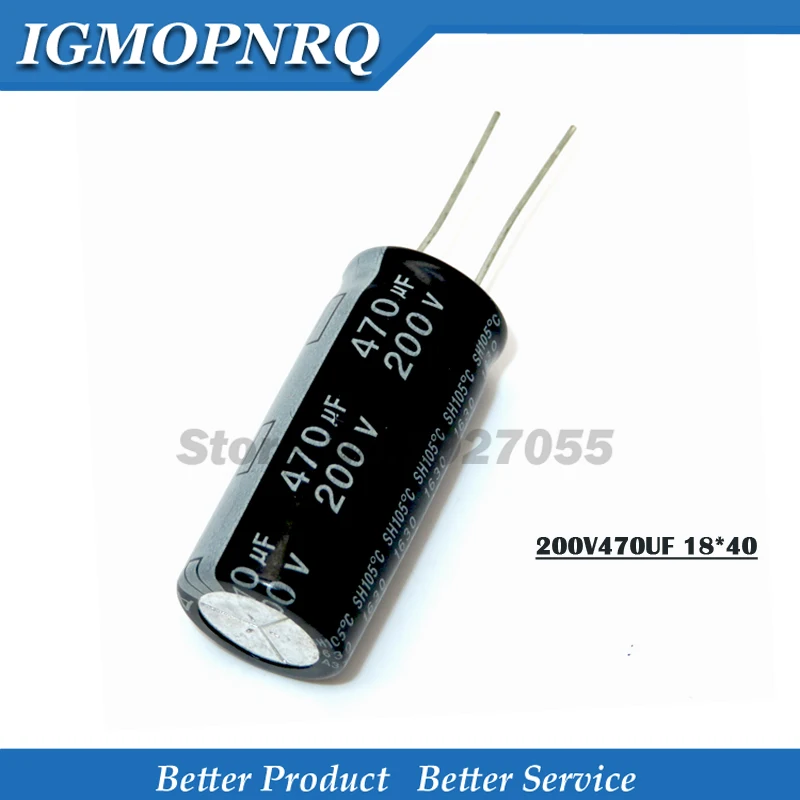 5pcs electrolytic capacitor 200V470UF 18*40 volume 470UF 200V 18*40MM 200V470UF