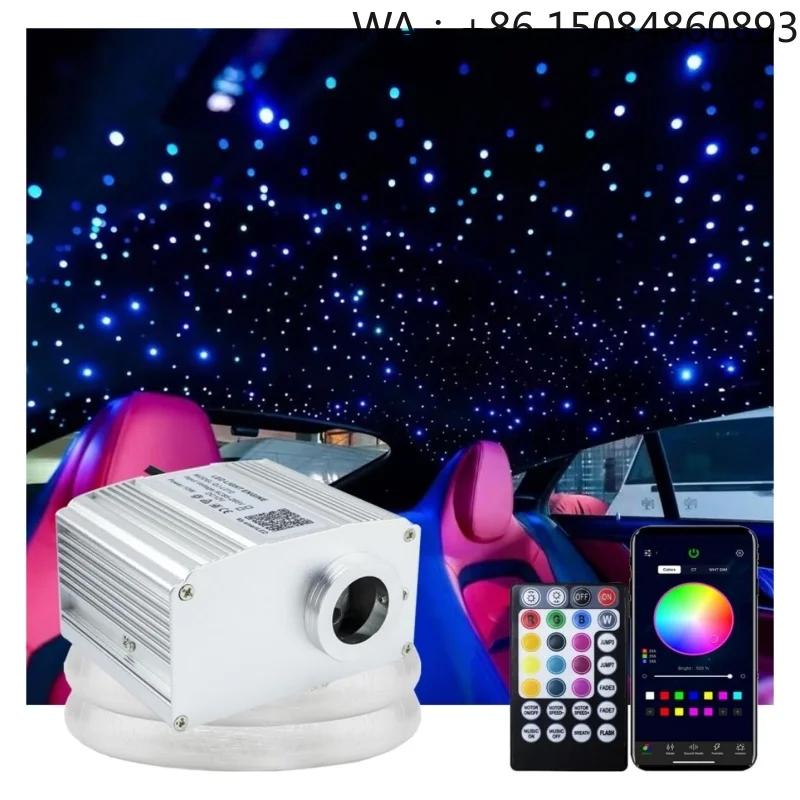 10W RGBW Twinkle LED Fiber Optic Starlight Headliner Kit 4M Fiber Cable Starry Sky Ambient Light Modification For Car Interior R