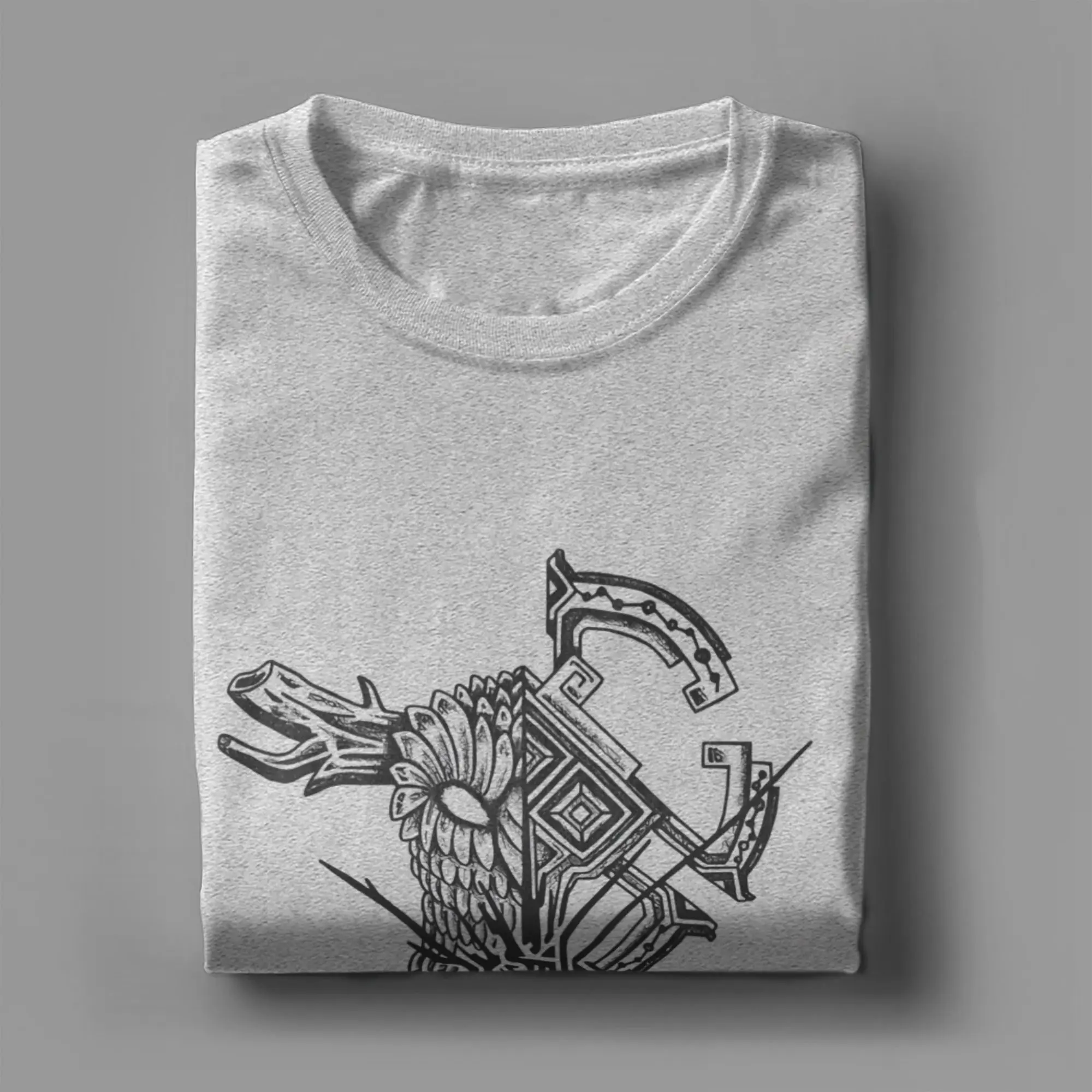 Priting Outer Wilds Tattoo Indie Space Game Minimalistische T-Shirts für Männer und Frauen, 100 % Baumwolle, kurzärmelig, Rundhalsausschnitt, Sommerkleidung – Detail 1