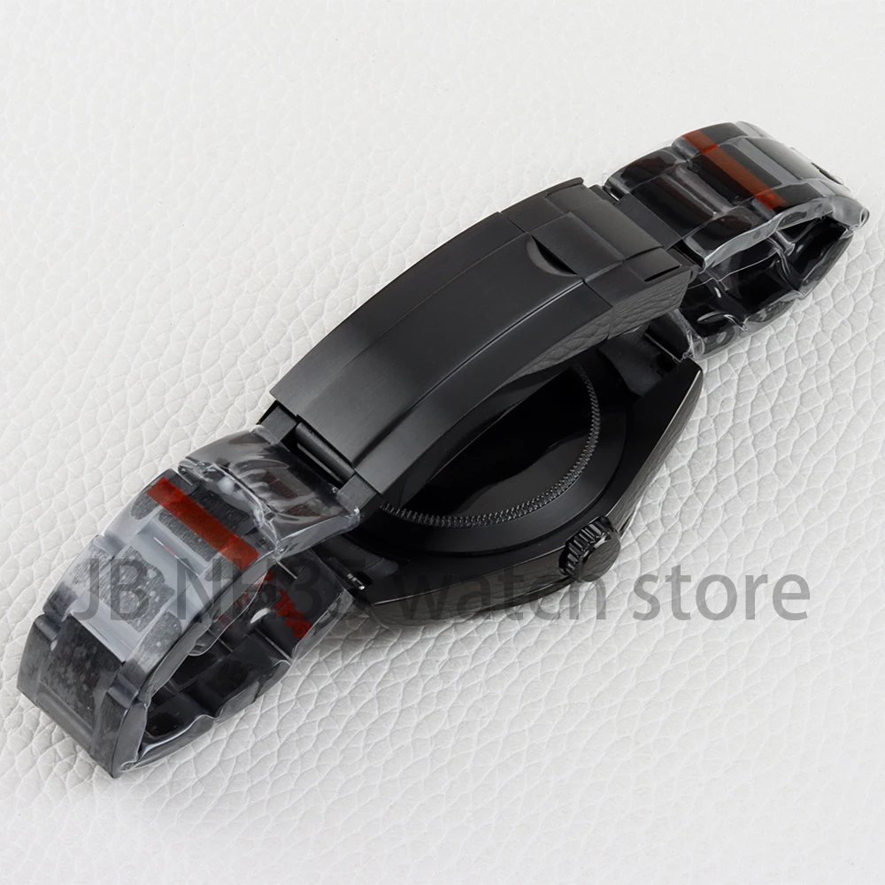 Black 36/39mm Watch Case 20mm Oyster Brushed Strap Solid 316L Stainless Steel for Datejust NH35 NH36 Movement 28.5mm Dial