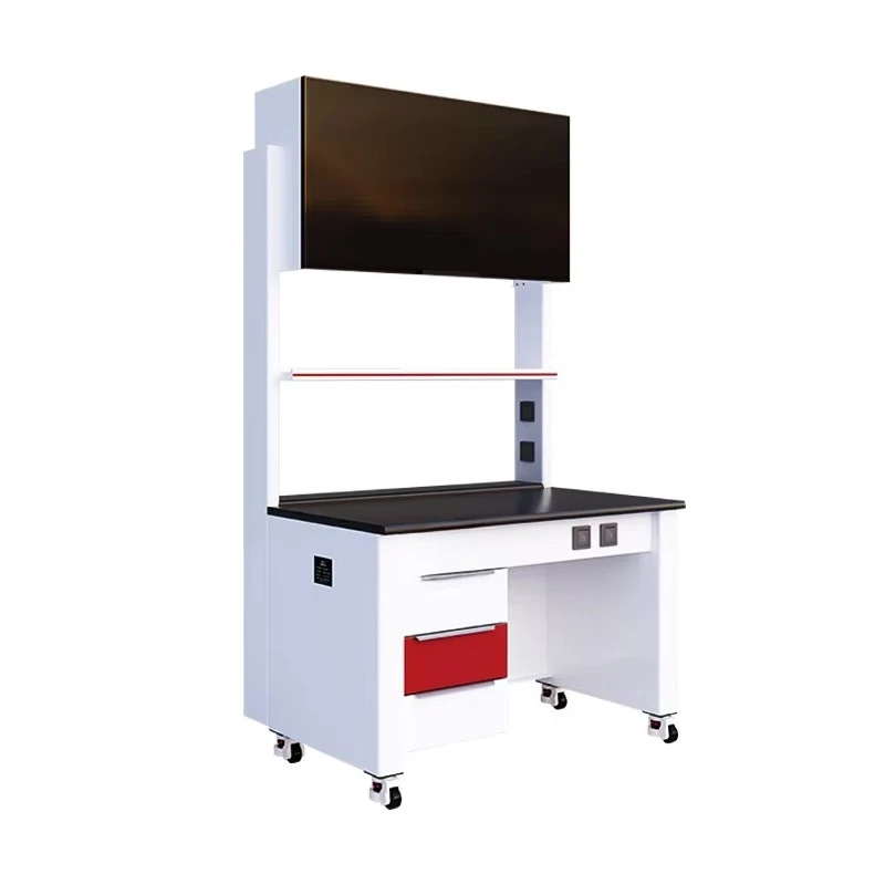 

Laboratory furniture bench with drawers and cabinets