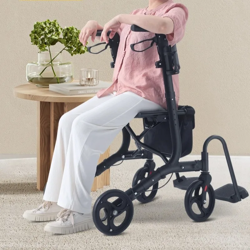 

Дополнитель ходунков для пожилых людей, реабилитация, защита от падения, регулируемые складные прогулочные тележки-роллаторы, вспомогательные средства для мобильности, ходунки для пожилых людей