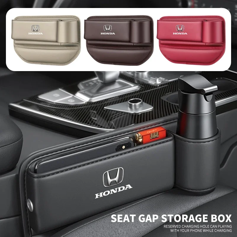 Car Seat Gap Organizer Multifunction Storage Box Cup Pocket For Honda Civic Odyssey HR-V City Accord Jazz Auto Accessories