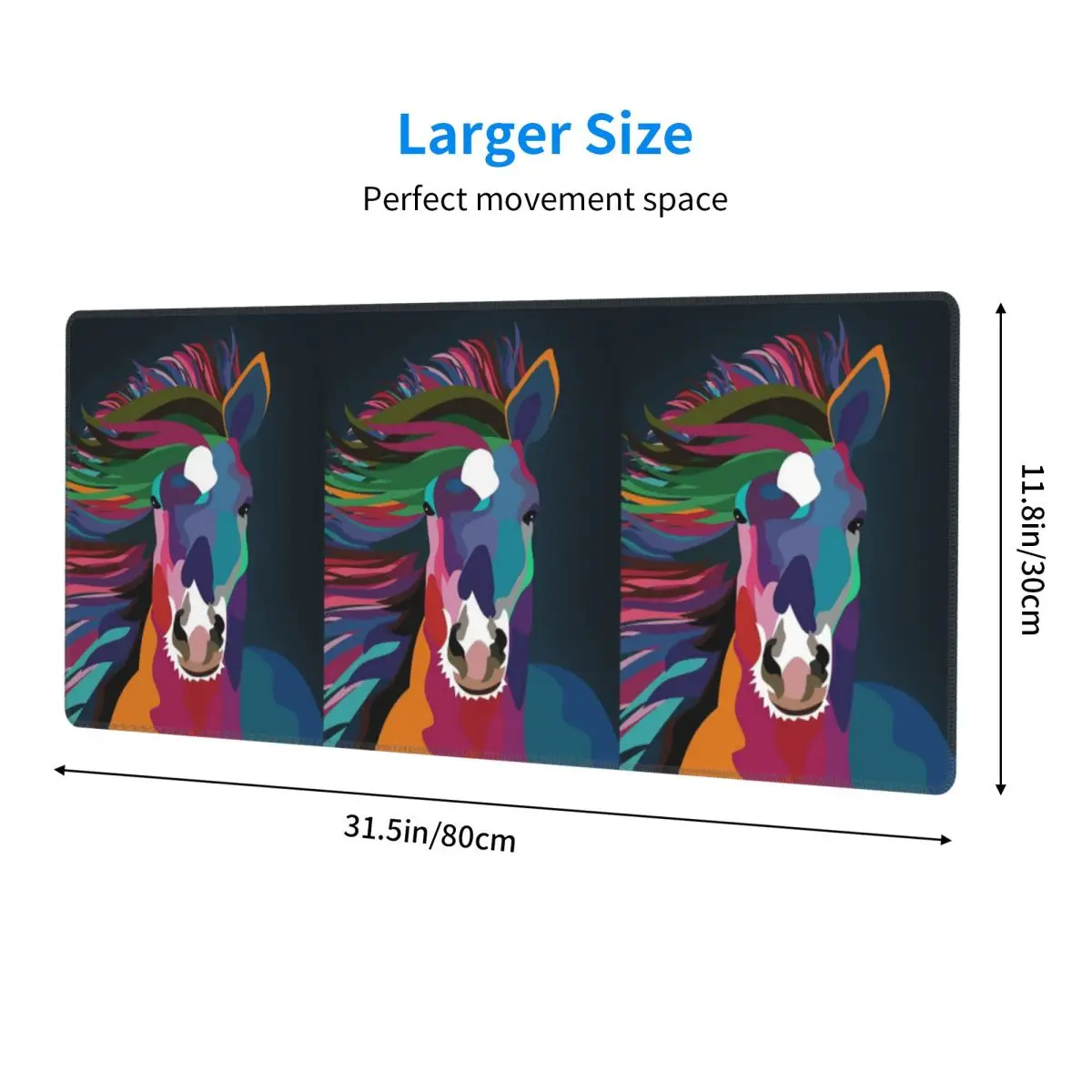 Horse Running Large Mouse Pad Computer Keyboard Mouse Mat Gaming PC Laptop Desk Mat Office Accessories Table Mats