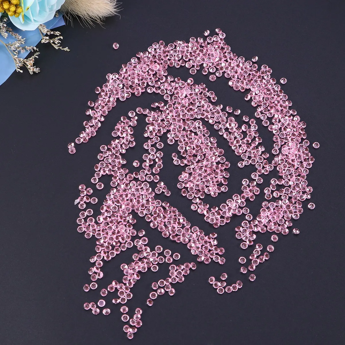 

1000 Pcs Acrylic Drilling Clear Rhinestones Diamond Confetti Decorations Wedding