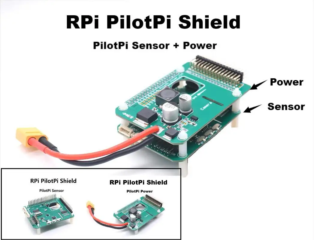 RPi PilotPi Shield Pixhawk Flight Control PX4 Firmware Sensor And Power With Raspberry Pi OS PIX 32 Bit Autopilot  Copter Plane
