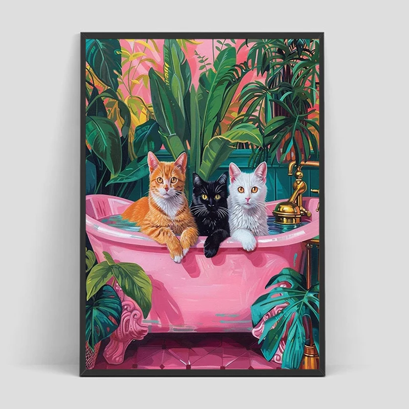 

Funny Cute Cat Posters Interior Posters for Wall Decoration Painting Gift Modern Living Room Paintings Vintage Home Decor