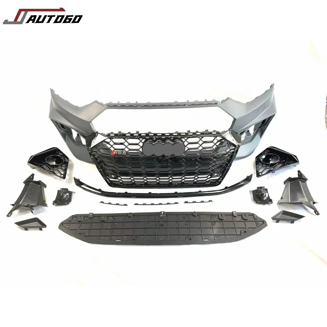 Auto Facelift Refit Body Kit For Audi A5 S5 B9.5 2021-2022 Update to Racing RS5 Honeycomb Style Front+Rear Bumper assembly Skirt