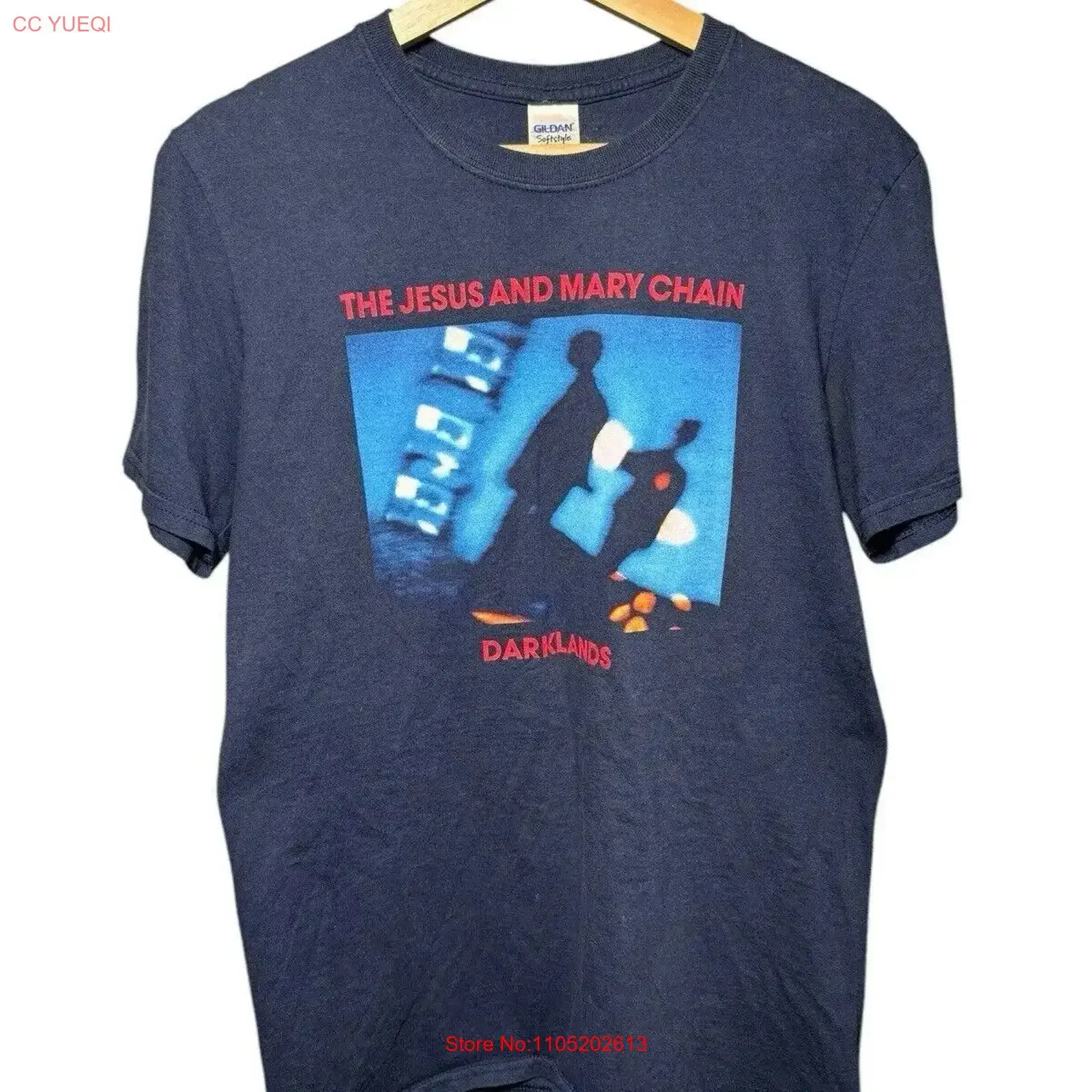 

VTG The Jesus And Mary Chain 'Darklands' T Shirt Sz M Blue Band vintage Washed Breathable streetwear Stylish Slightly homme