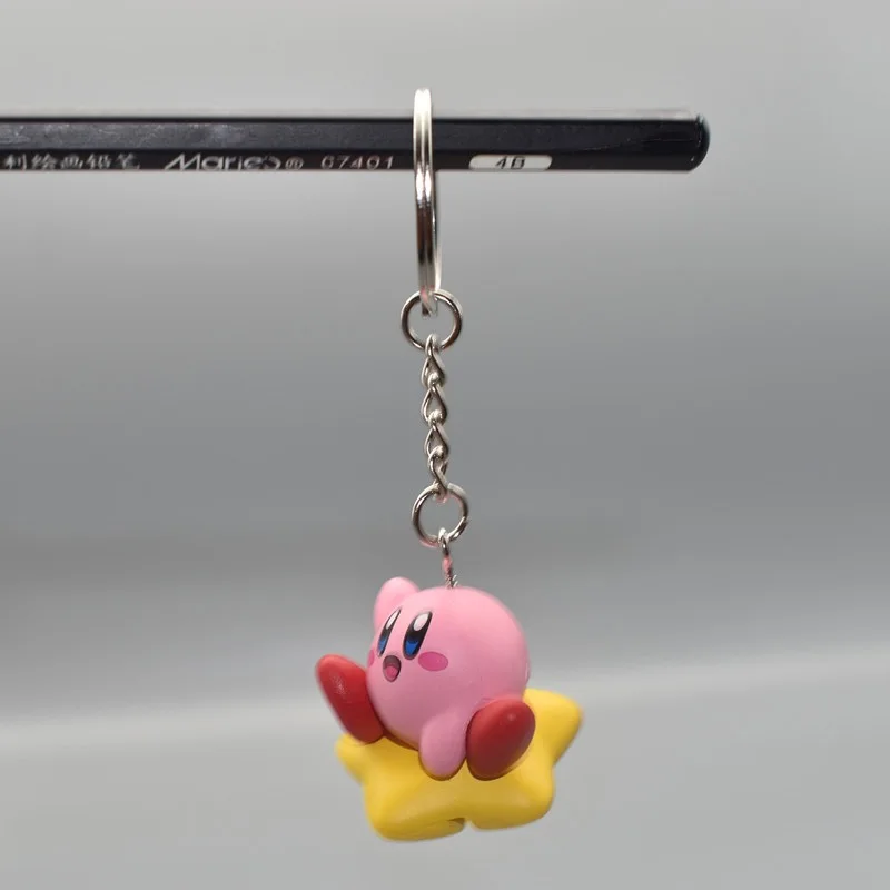 6 Models Super Cute Kawaii Kirby Figures Keychain Portable Popular Anime Models Anime Perfect Child Gift Toys