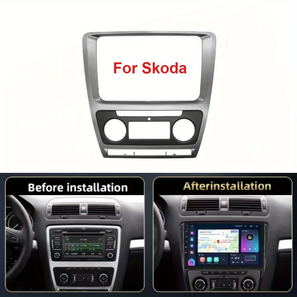 Car Stereo Radio Fascia for Skoda Octavia Auto AC 2010-2013 Dashboard Video DVD Player Panel Frame Mounting Trim