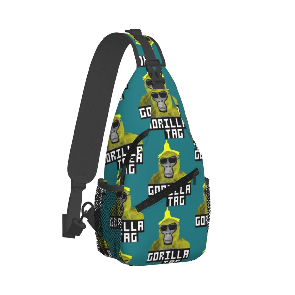 Gorilla Tag Monkey Banana Peel Gorilla Monke Gorilla Tag PFP Maker Crossbody Backpack Sling Shoulder Bag Adjustable Gym Bag