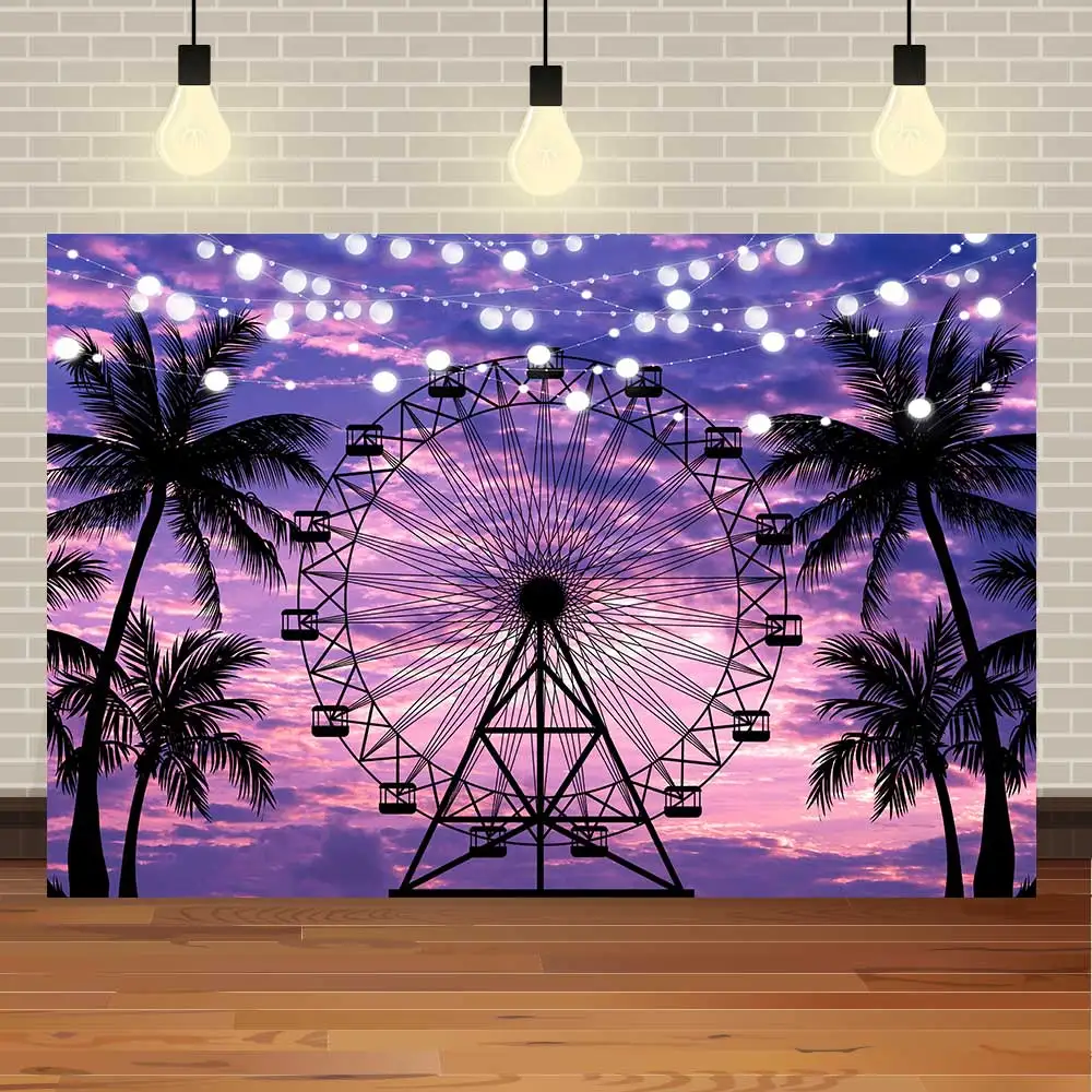 

Ferris Wheel Party Backdrop Children's Birthday Party Baby Shower Indoor Activity Scene Decoration Banner Photography Background
