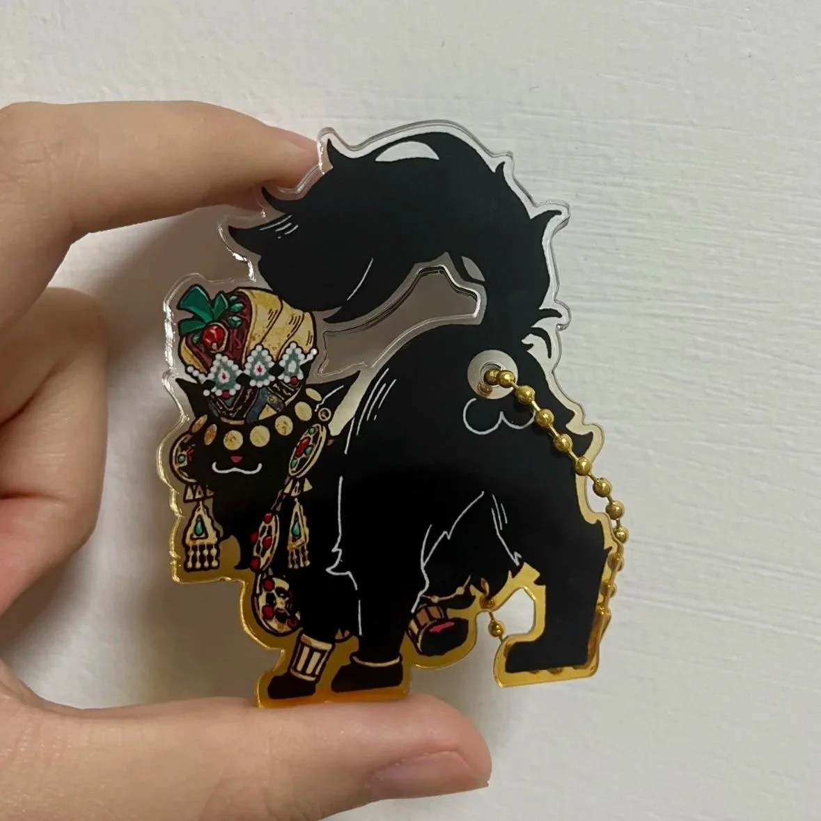 뉴 수단 캣 게임 코스프레 키체인 펜던트 수단 캣 창의적인 비즈 체인 아크릴 재미있는 고급스러운 디자인