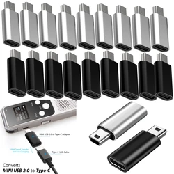 1~10PCS Mini 5 Pin USB Adapter B Male to USB Type C Female Data Data Transfer Connector for MP3 Digital Camera GPS