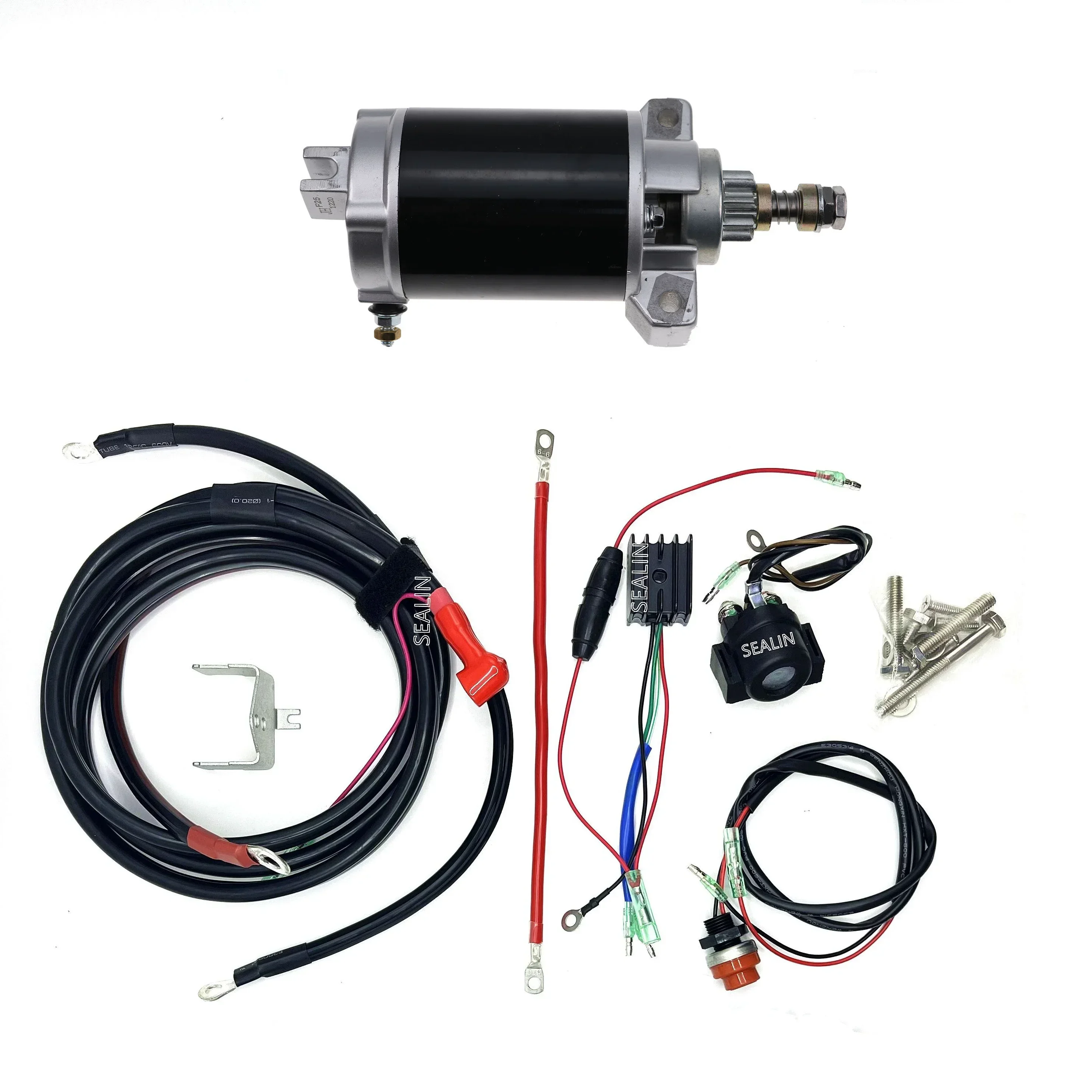 ELECTRIC START KIT FOR YAMAHA F25 65W PARSUN &MORE  STARTER MOTOR CABLE SWITCH CHARGE COIL 4 STROKE 25HP OUTBOARDS 1998-11