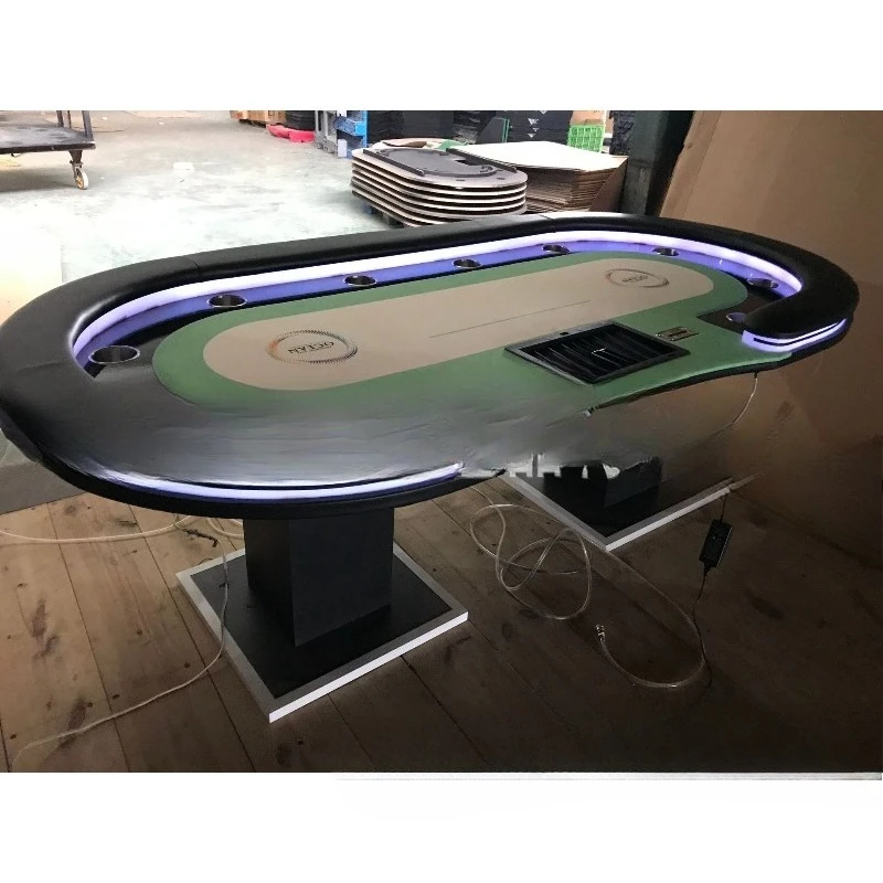 2021 new poker table, including LED lights, chess and card table