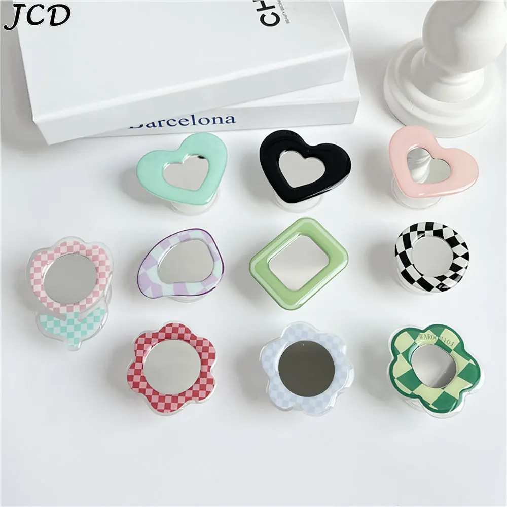 

JCD Cute Mirror Tulip Flower Folding Mobile Phone Grip Holder Socket Pocket Support For Phone Finger Ring Expanding Stand
