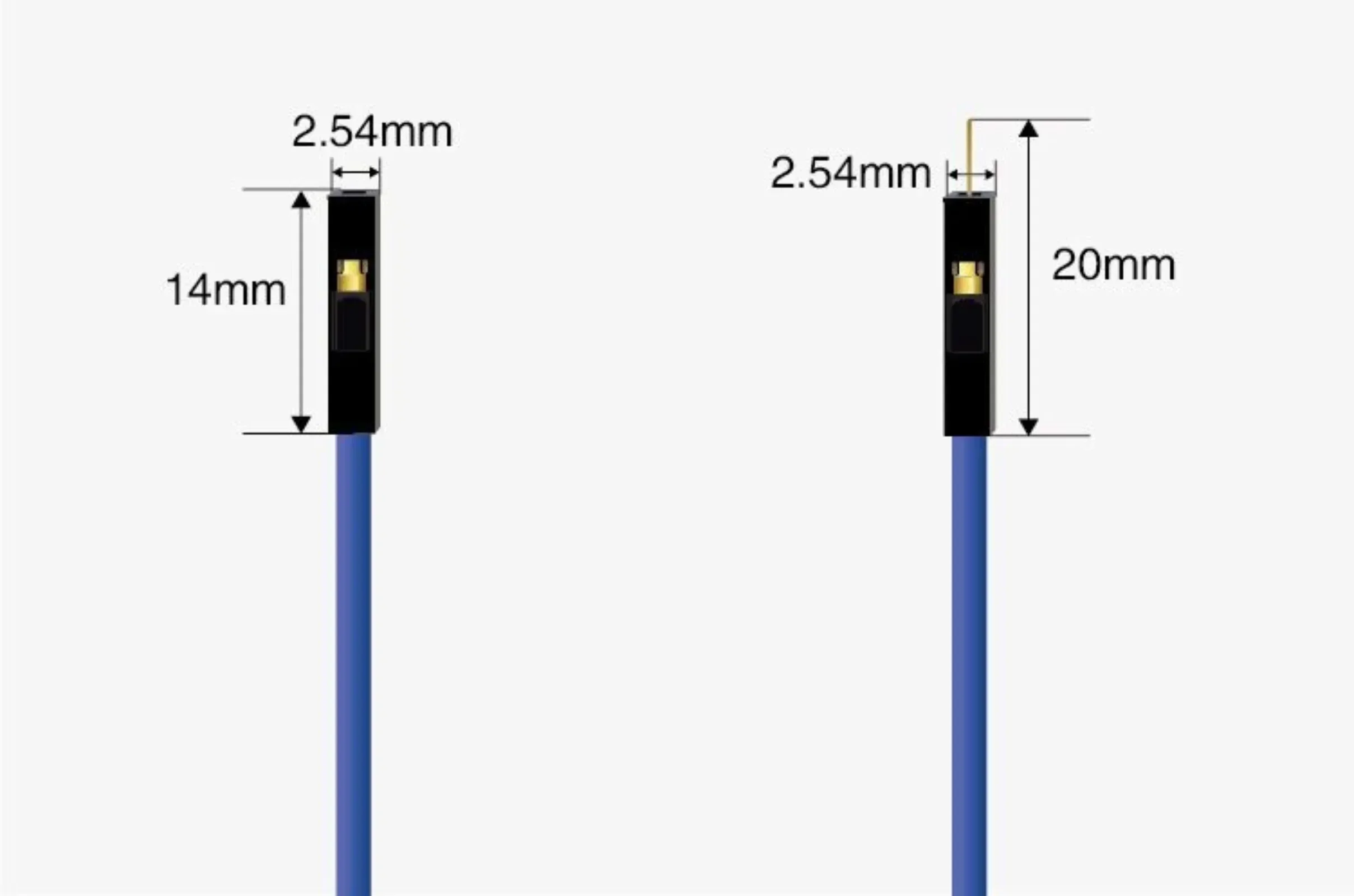 Imagem -06 - Fio Dupont de 254 mm 30 cm 60 Núcleos 22awg Material de Silicone Terminais Banhados a Ouro Fio de Teste de Alta Temperatura 60 Peças