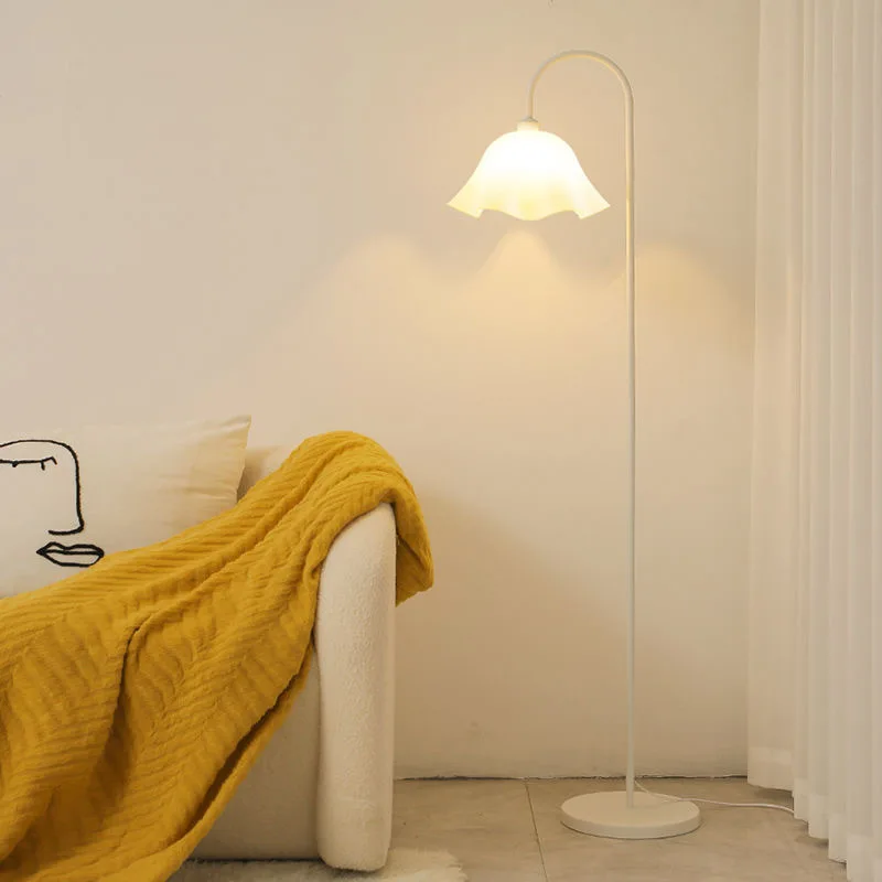 Petal Floor Lamp Bedroom Bedside Living Room Floor Lamps French Minimalism Remote Control Light Stepless Dimming Lighting Lights