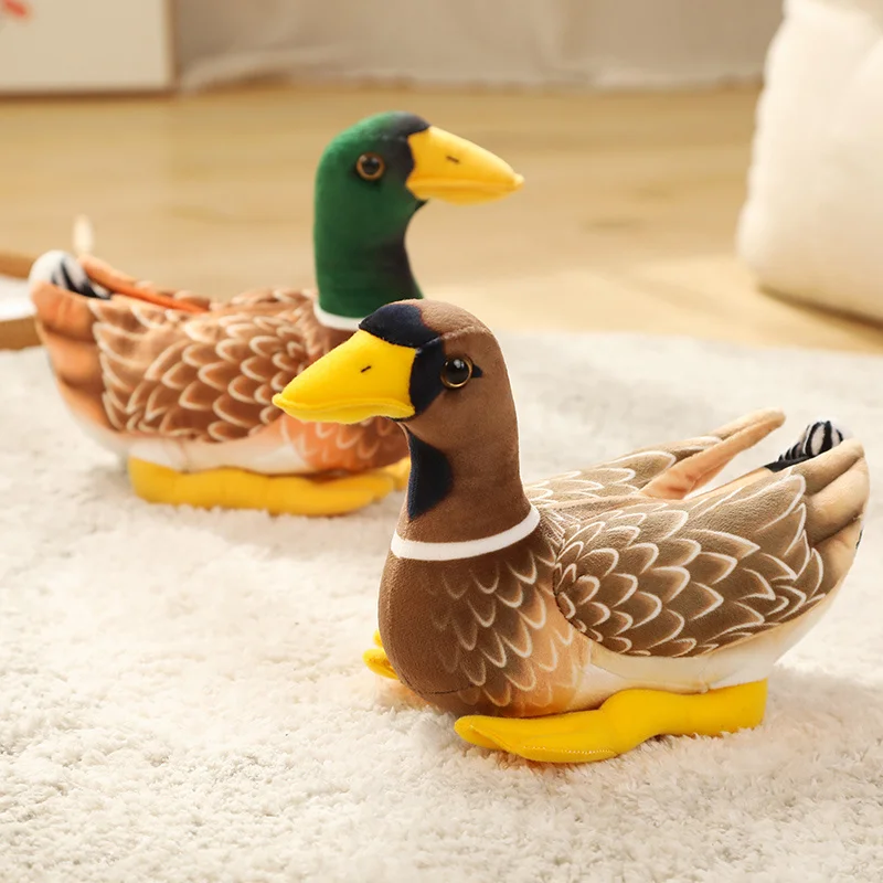 Lifelike Duck Doll Brown Duck Plush Toy Artificial Animal Plush Toy Best Gift 29cm Collection Toy Simulation Mole Doll