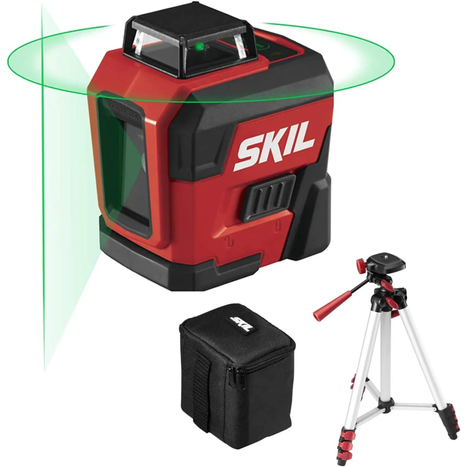 100ft Self-Leveling Green Cross Line Laser with Rechargeable Battery, Tripod & Bag - LL9322G-01