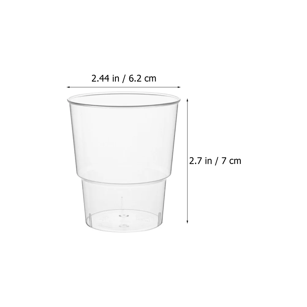 

100Pcs Thickened Airplane Cups Clear Plastic Disposable Beverage Cups for Wine Beer Water Juice and Other Drinks