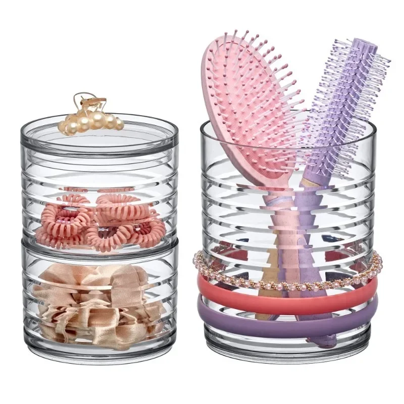 

Intrigue - Acrylic Headband Organizer, Plastic Hairbrush Holder, Stackable Container for Hair Accessories and Beauty Supplies,