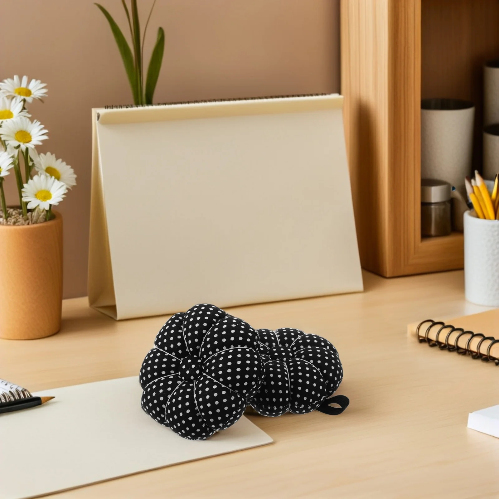 

2Pcs Pumpkin Shape Sewing Pin Cushion Wristband Elastic Needle Holder Pincushions for Quilting Embroidery Cross Stitch Sewing