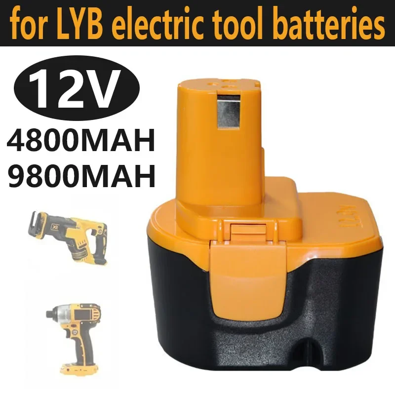 

For Ryobi 12V 4800mah 9800mAh NiMH Battery Replacement Safety Compatible B-8286 BPT1025 RY-1204