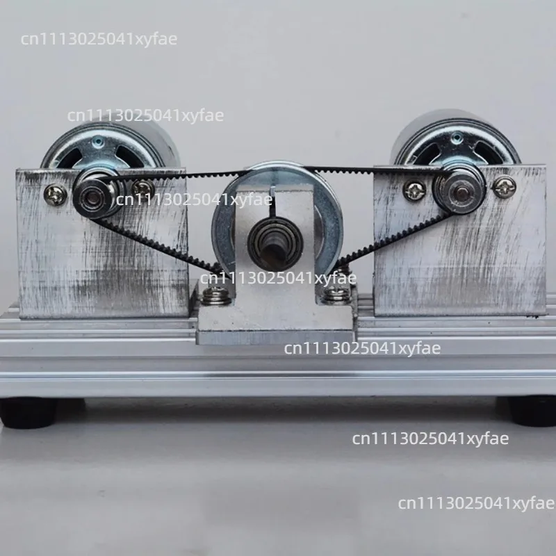 895 High Torque DC Motor Dual Shaft Drive Kit 60 Tooth Synchronous Pulley Set