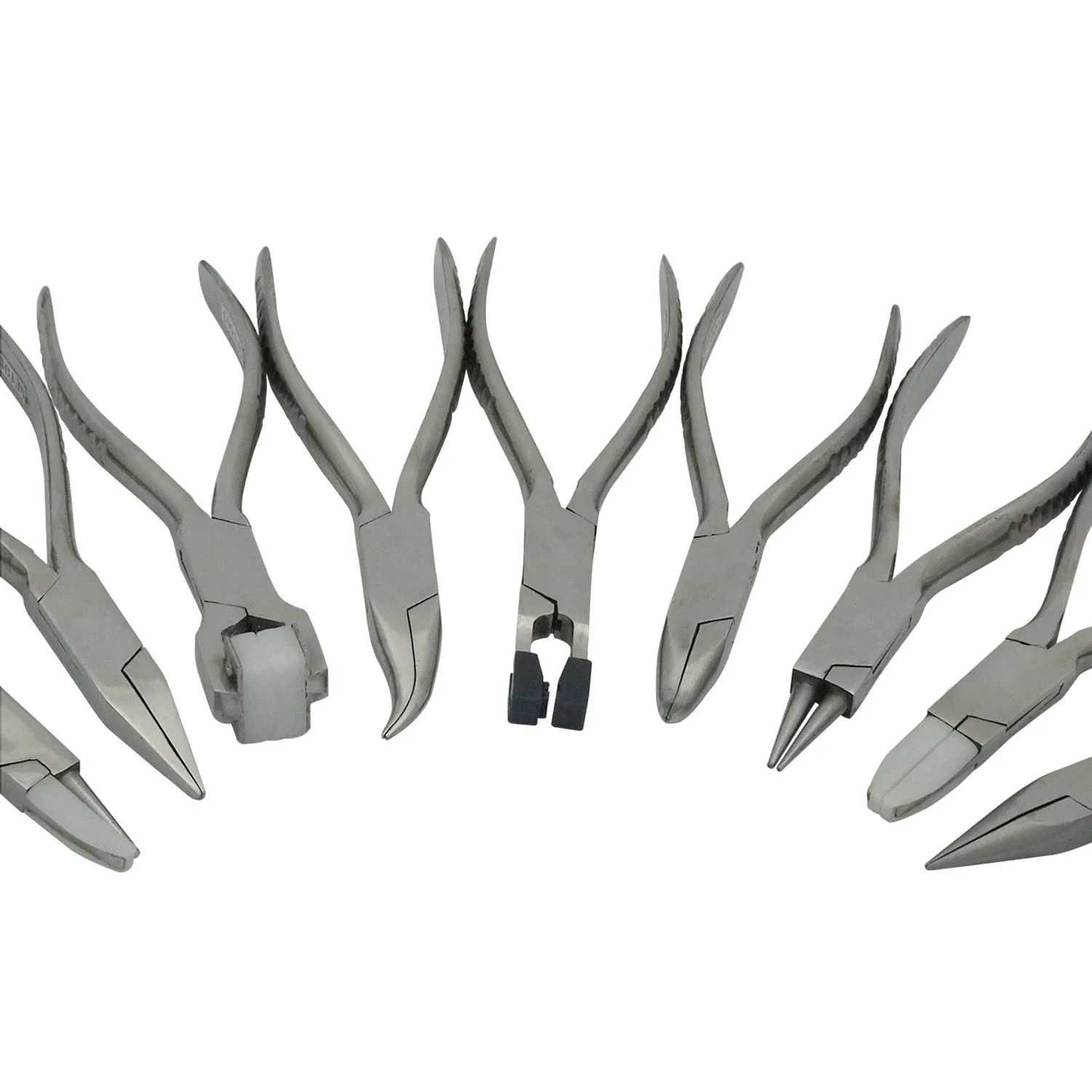 

Stainless Steel Jewelry Pliers for Bracelet Repair - Spring Forming and Bending Tool with Nylon Jaws for Rings