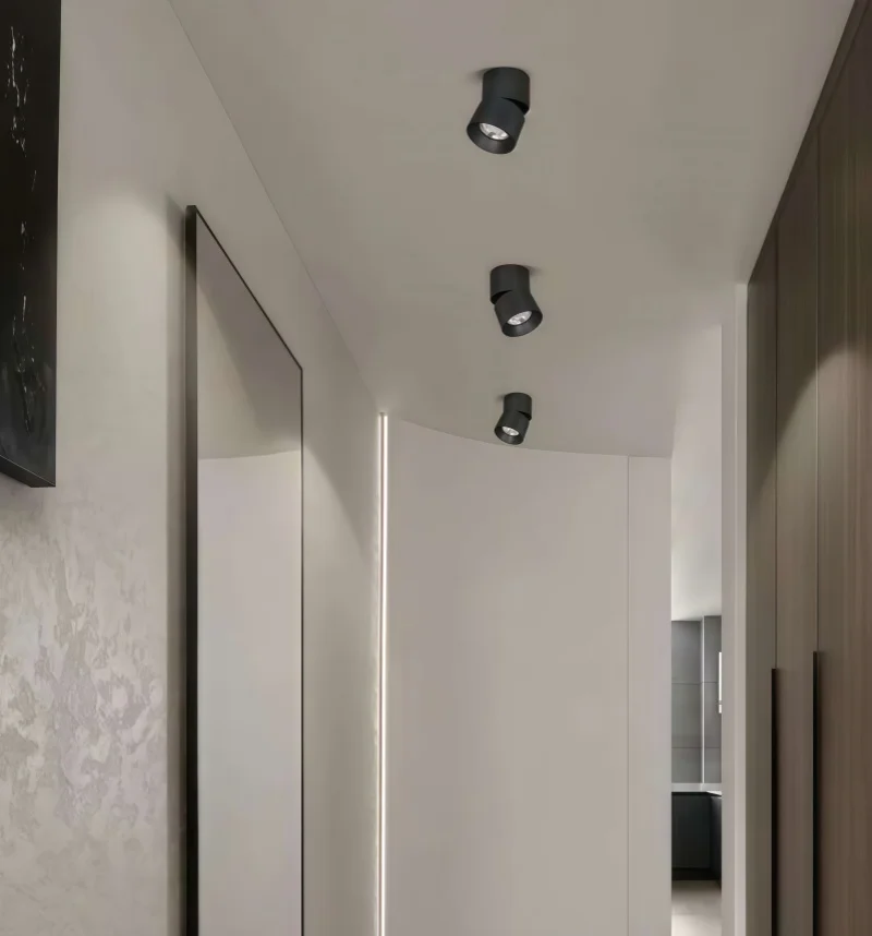 طوي للتدوير سطح شنت عكس الضوء AC110-220V الأضواء COB المضادة للوهج 7W10W15W24W30W السقف النازل لمبة مصباح lndoor