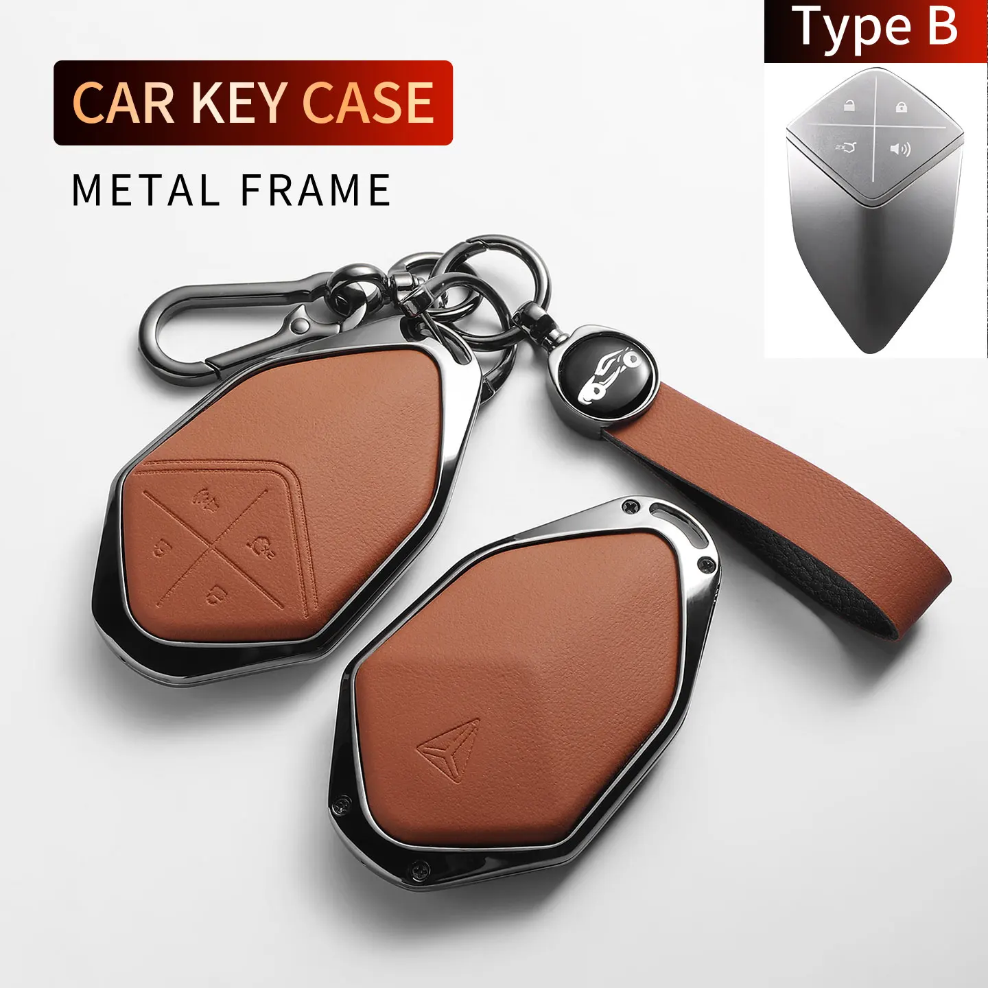 For Deepal S7 S05 S07 SL03 L07 G318 Leather Car Key Case Cover Shell Protector Remote Keychian Anti-scratch Accessories Interior