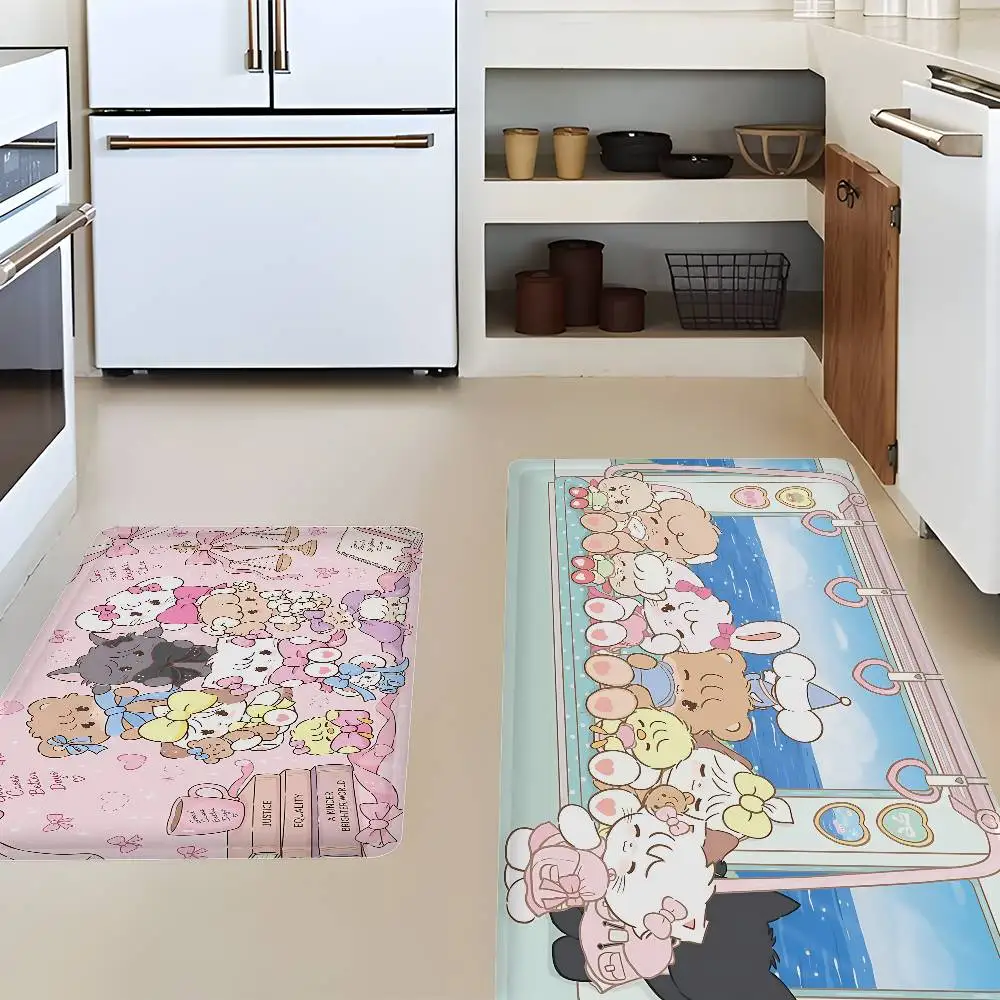 Cute M-Mikko I-Illustrations Entrance Door Mat Nordic Style Bedroom Living Room Doormat Home Balcony Anti-Slip Modern Home Decor