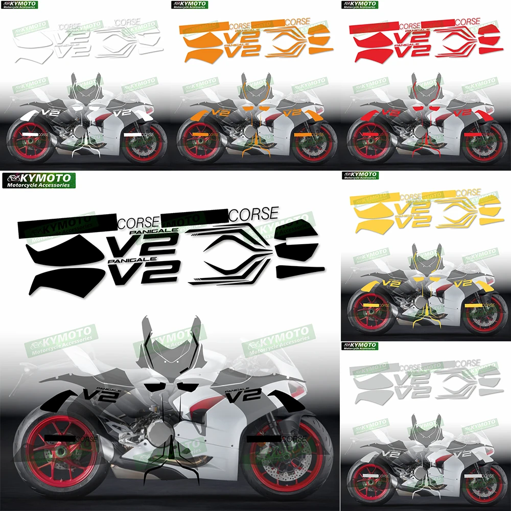 

Аксессуары для мотоциклов, гоночный обтекатель, наклейка на корпус, светоотражающая наклейка, комплект для V2 Panigale V2 2020 2021 2022 2023 2024