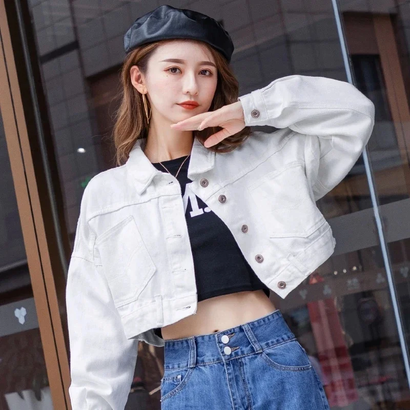 Short Denim Jacket For Women High-End Design 2026 New Style Spring Autumn Lady Jeans Jacket Korean Loose Solid Top Wild Outwear