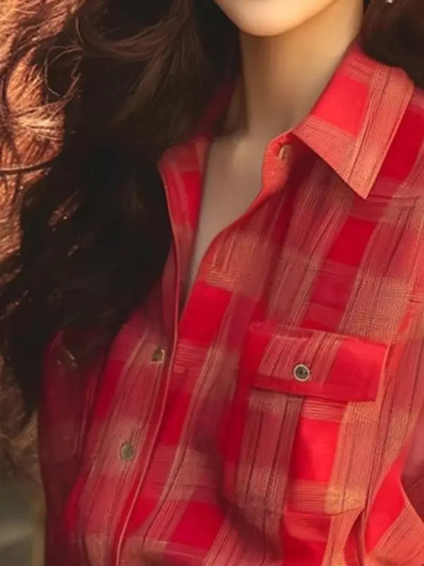 Top da donna estivo senza maniche a quadretti rossi retrò dal design chic e alla moda