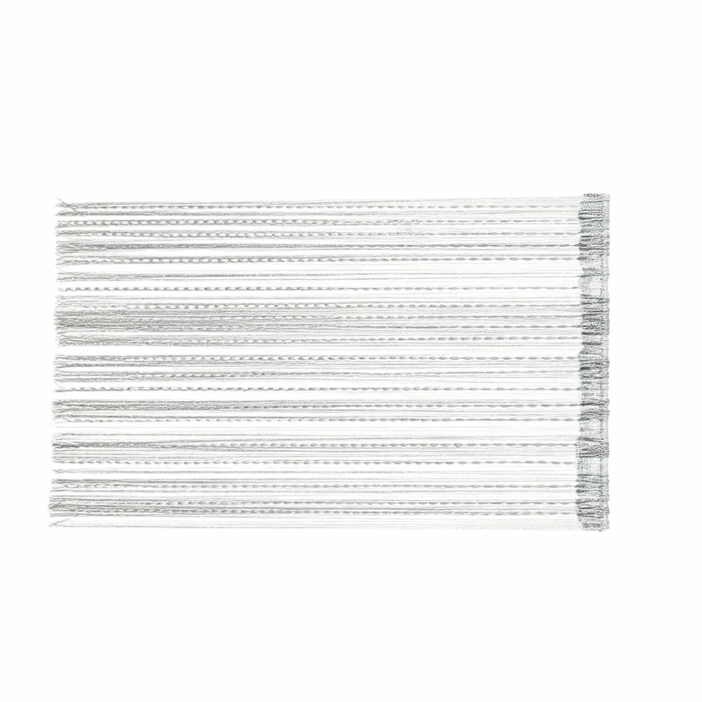 Elegant Polyester Decorative Door Curtain with Tassels and s for Living Room or Wedding - Black Gray 100x200cm