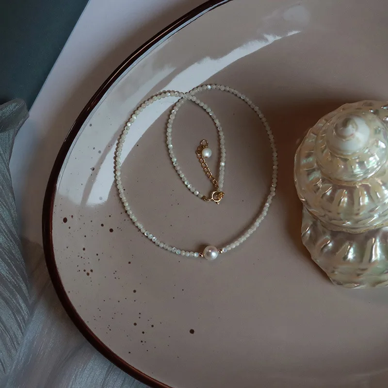 Heißer Verkauf Natürliche Süßwasser Perle 14K Gold Gefüllt Weibliche Perlen Ketten Halskette Schmuck Für Frauen Geburtstag Geschenke Kein Verblassen – Detail 9