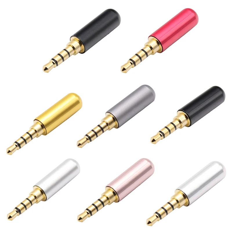 Kopfhörer-Buchse, Stecker, 3,5 mm, Audio-Stecker, 4-polig, Stereo-Stecker, Kopfhörer-Reparaturkabel, Lötdraht, DIY