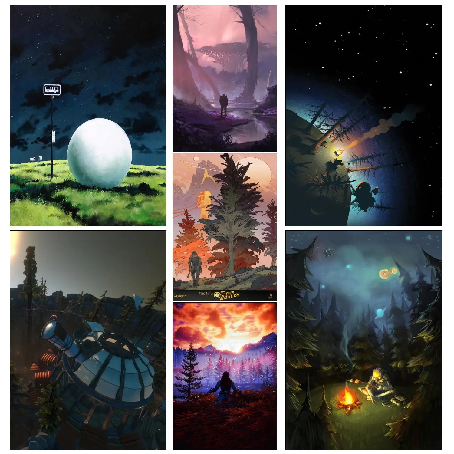 

Outer Wilds Anime Video Game Canvas Art Poster and Wall Art Picture Print Modern Family bedroom Decor Posters