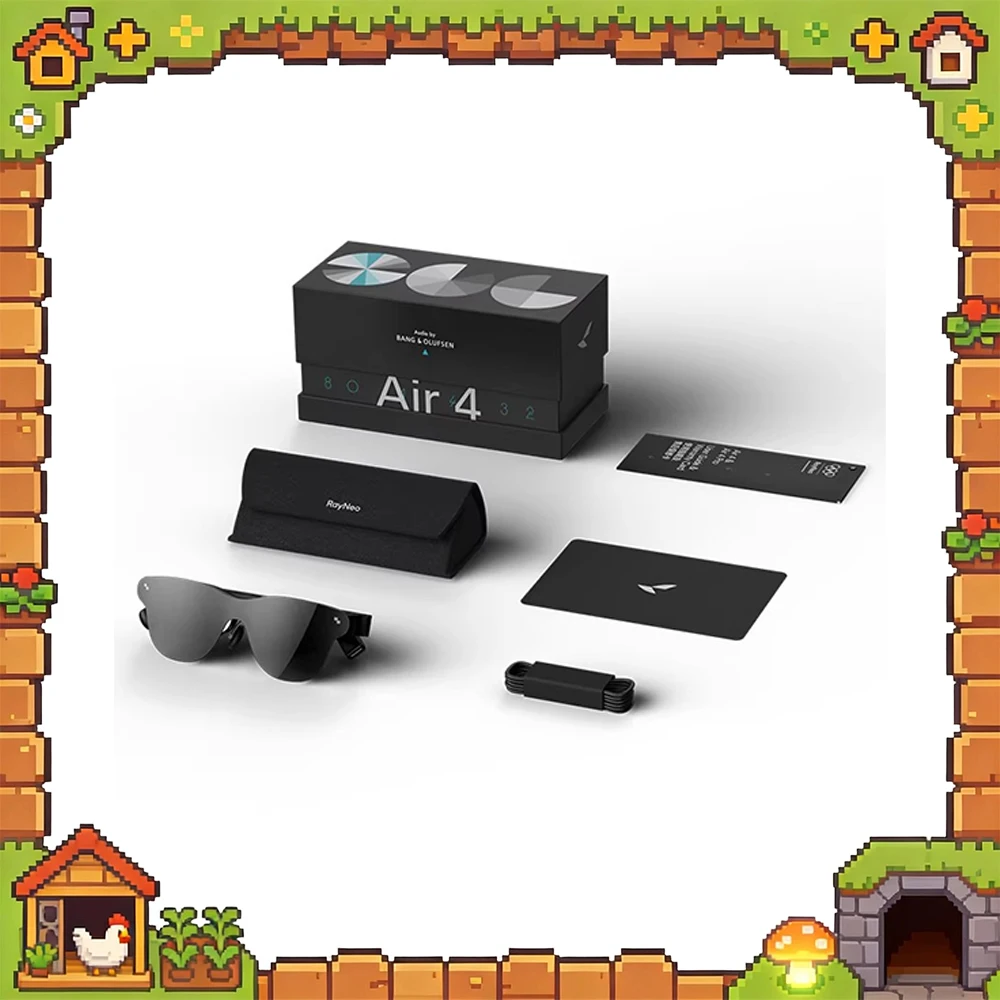 RayNeo Air 4 AR Glasses 3D HDR10 AI SDR To HDR Noise Suppression 1200 Nits 76g Smart Glasses Vision 4000 Image Quality Chip