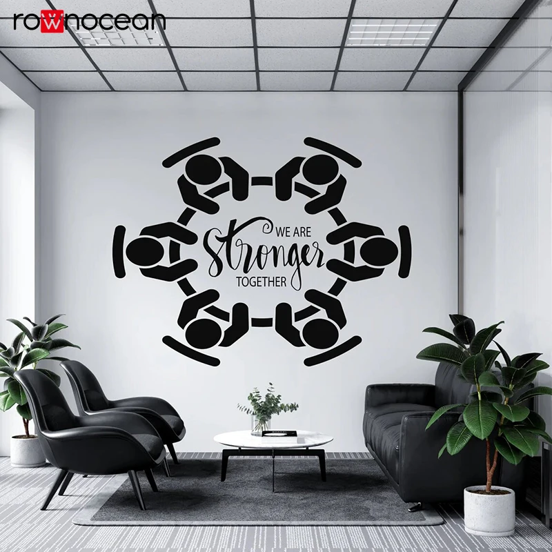Office Wall Decal Creative Motivational Quotes office decoration pared adhesiva  room decoration Teamwork wallpaper  E885