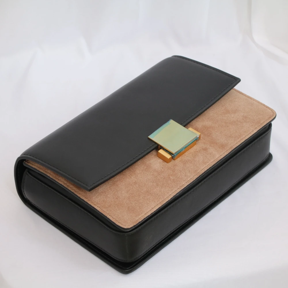 حقيبة كروس من الجلد الطبيعي تقسم للنساء ، حقيبة كتف نسائية من الجلد الحقيقي ، حقيبة هاتف بسيطة من المصمم ، الموضة #4