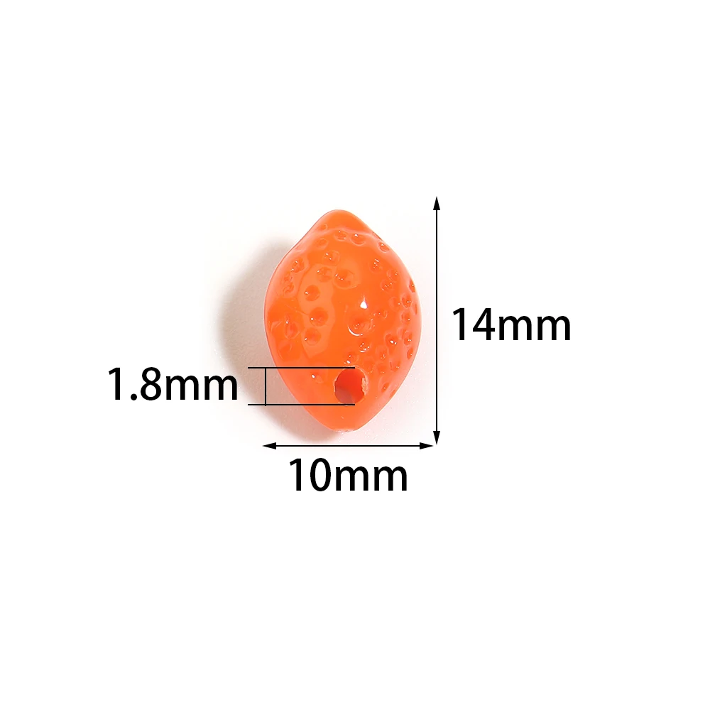 30 Stück 10x14mm bunte Zitronen-Acrylperlen, Frucht-Abstandshalterperlen für die Schmuckherstellung, Ohrringe, Armbänder, DIY-Zubehör – Detail 1