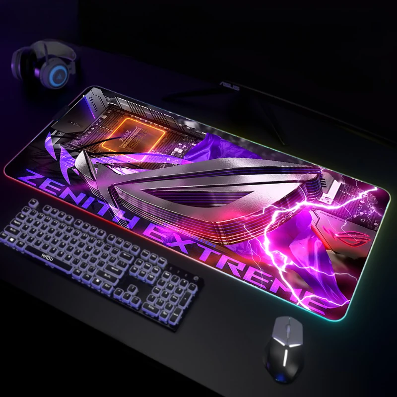 

ASUS Large RGB Mouse Pad Gaming Mousepads LED Mouse Mat Gamer Mousemats Rubber Table Pad With Backlit Keyboard Mat Desk Pad