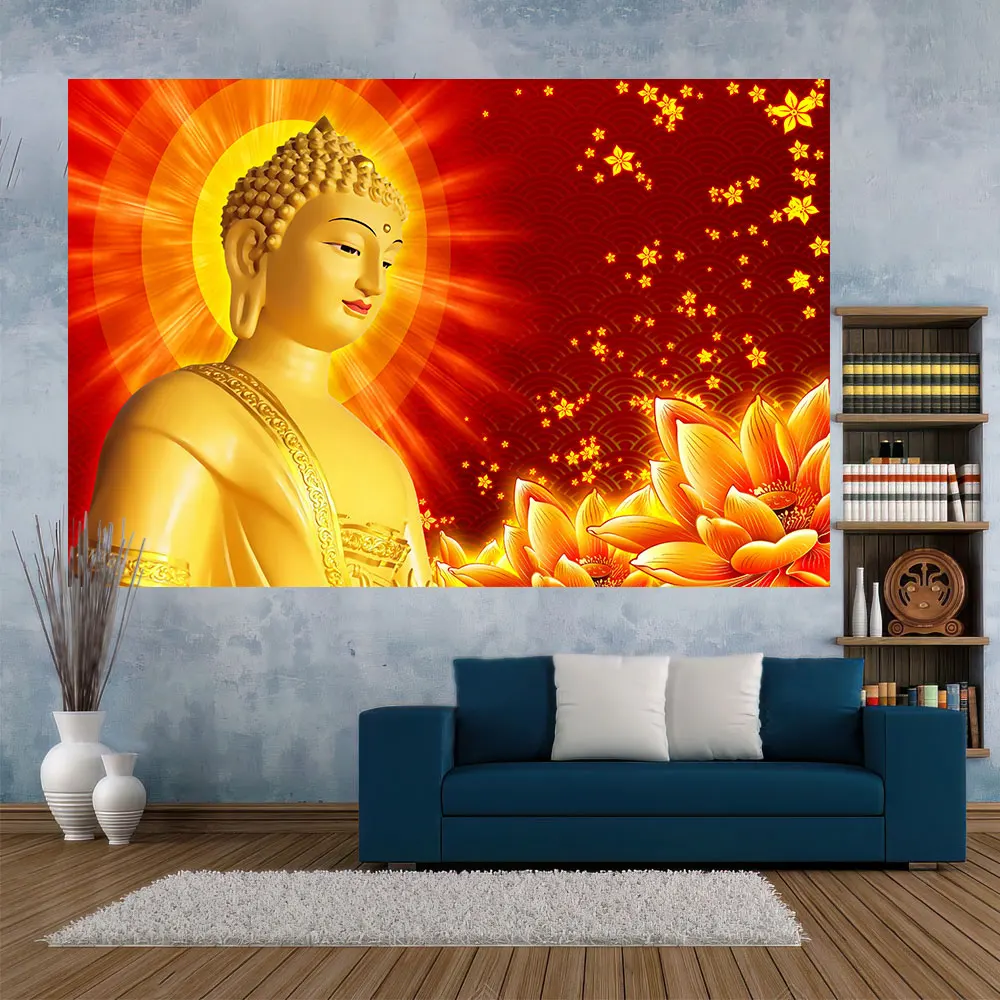 Indian Buddha Meditation Tapestries Mandala Yoga Mat Hippie Bohemian Sofa Blanket Living Room Deocration