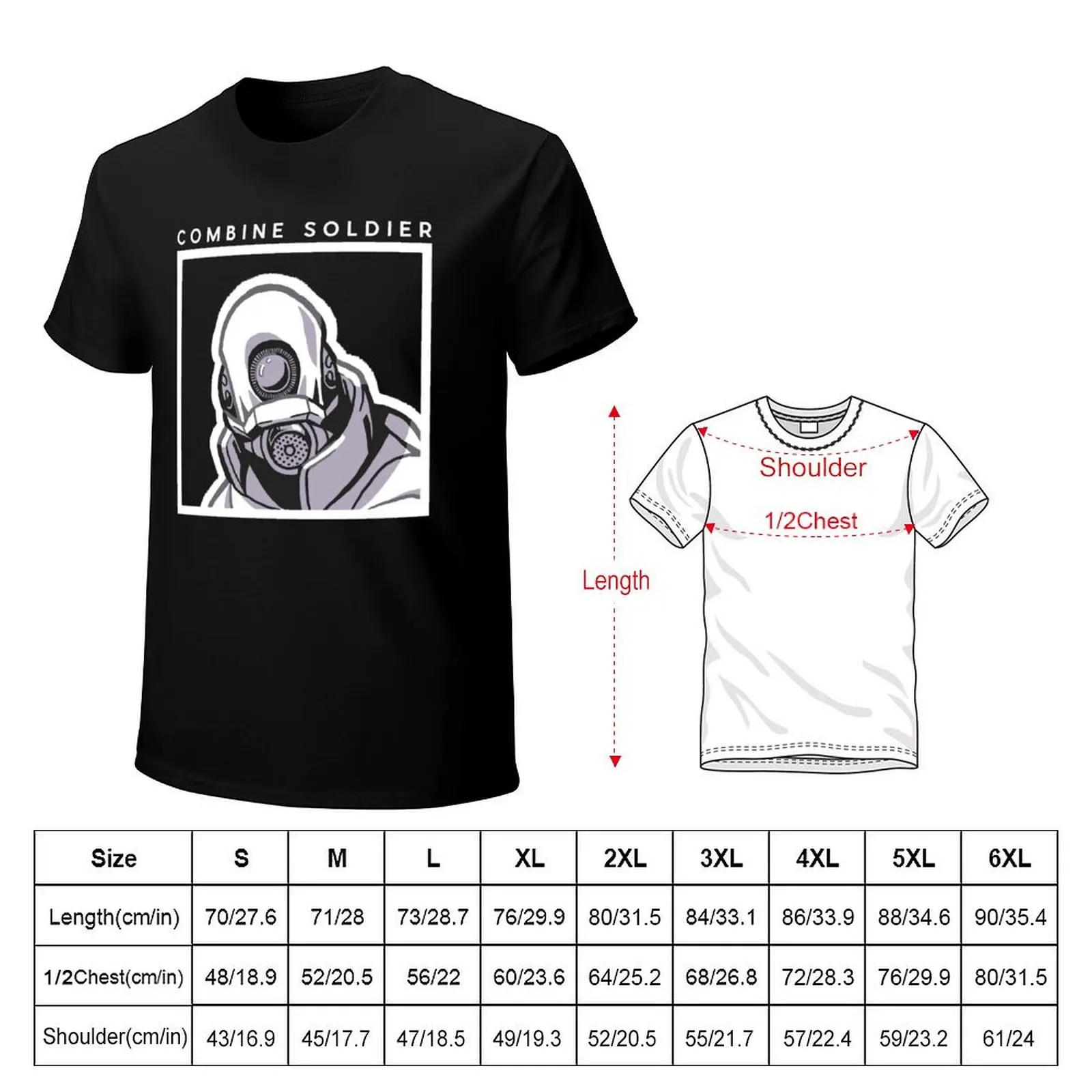 Combine Soldier - Half Life T-Shirt Outdoor Work Short Sleeve Top
